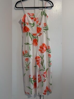 White House Black Market Floral Jumpsuit